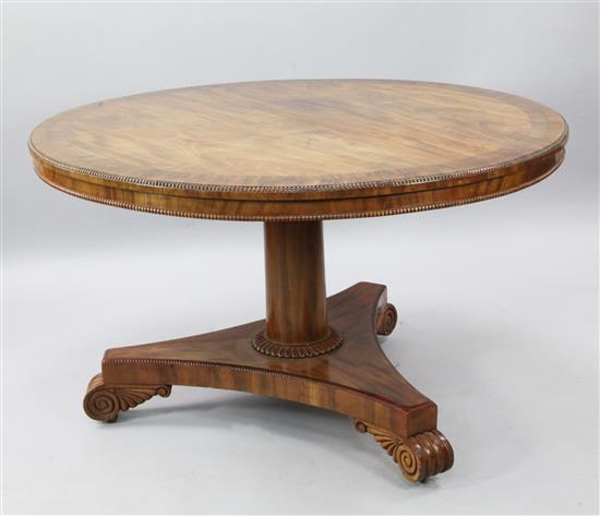 A William IV mahogany breakfast table, W.3ft 11in.